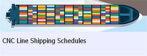 cnc shipping schedule